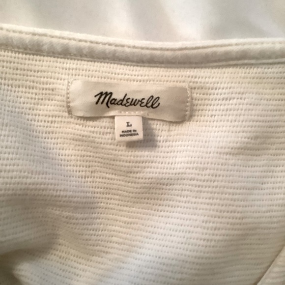 Madewell Ottoman Jaquard Square Neck Top Size L - Picture 8 of 12